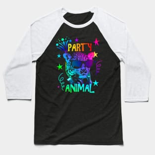 Cheetah Party Animal Baseball T-Shirt